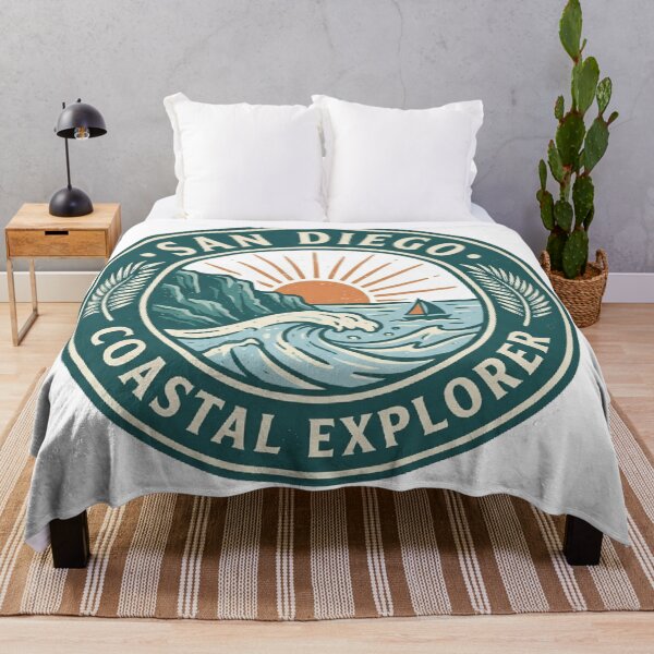 Artikelvorschau, San Diego Coastal Explorer Retro California Travel entworfen und verkauft von mood-draftsman.