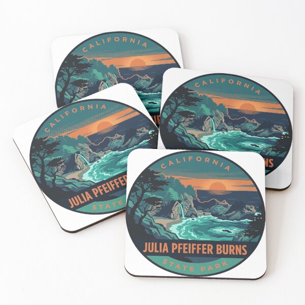 Item preview, Julia Pfeiffer Burns State Park California Retro Coast Vintage Badge Sticker designed and sold by DetourDgn.