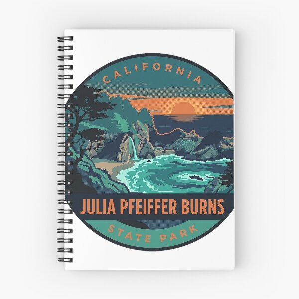 Item preview, Julia Pfeiffer Burns State Park California Retro Coast Vintage Badge Sticker designed and sold by DetourDgn.