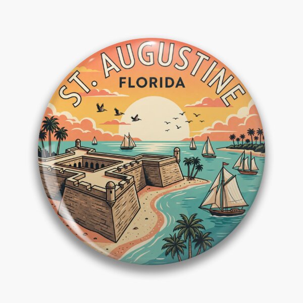 Artikelvorschau, St. Augustine, Florida: Vintage Travel Sunset Fort Coastal entworfen und verkauft von CircinusStore.