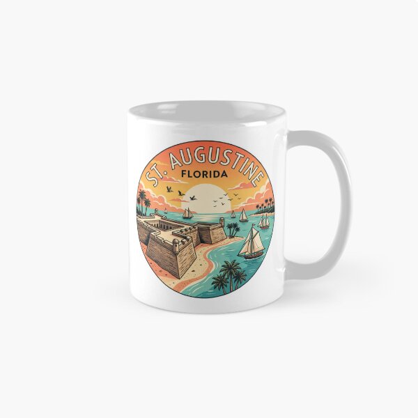 Item preview, St. Augustine Florida: Vintage Travel Sunset Fort Coastal designed and sold by CircinusStore.