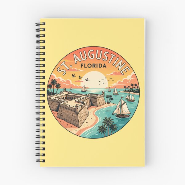 Item preview, St. Augustine Florida: Vintage Travel Sunset Fort Coastal designed and sold by CircinusStore.