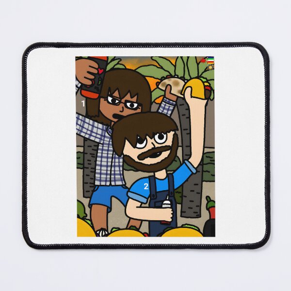 Item preview, Cartoon Characters Celebrating with Tacos and Drinks designed and sold by fibiiistd.