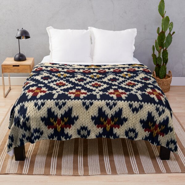 Item preview, Nordic Fair Isle Knit Pattern designed and sold by Sybille-Yates.