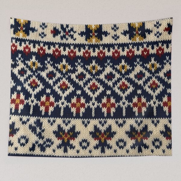 Item preview, Nordic Fair Isle Knit Pattern designed and sold by Sybille-Yates.