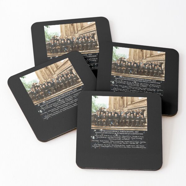 Item preview, 1927-Solvay-Conference-(Spacetime-Bg)-Posters-Prints designed and sold by KeylaFloyd.