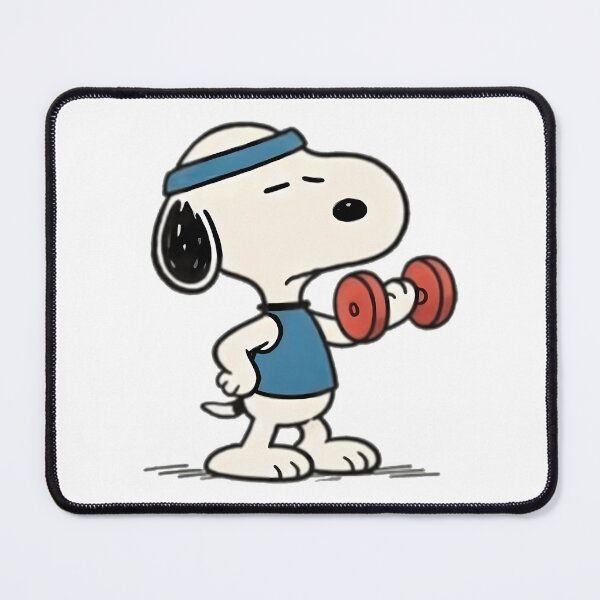 Item preview, Funny Retro Peanuts Snoopy Gym Weightlifting designed and sold by martinmatale.