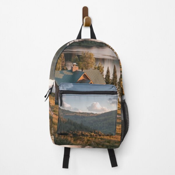 Item preview, Lakeside Cabin at Golden Hour - Mountain Retreat Serenity designed and sold by nhk999.