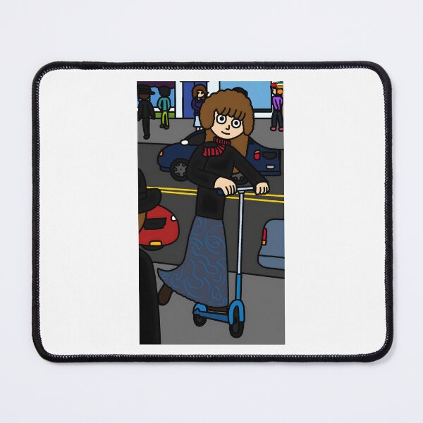 Item preview, Woman Riding Scooter in City Street designed and sold by fibiiistd.