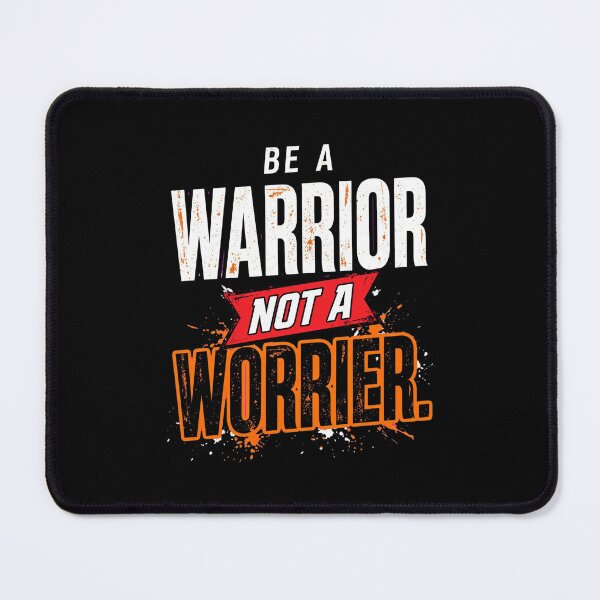 Item preview, Be A Warrior Not A Worrier – Gym Workout Motivational Typography Design designed and sold by Vibe-Vary.