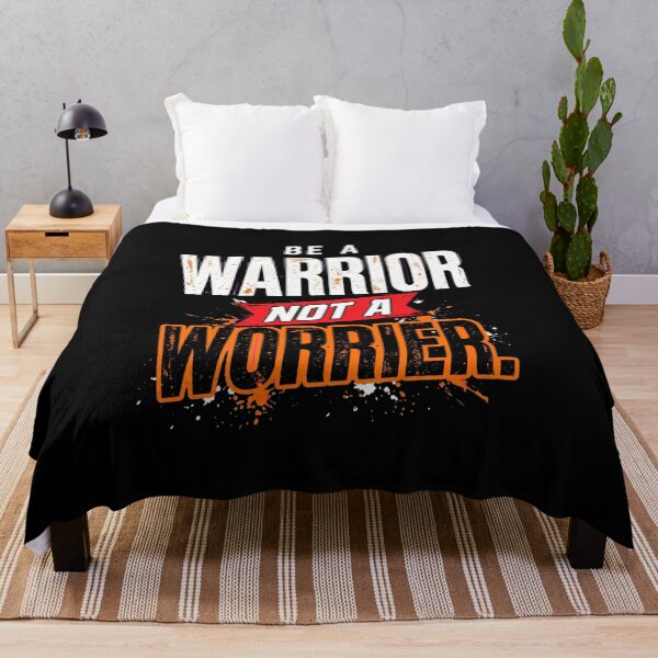 Item preview, Be A Warrior Not A Worrier – Gym Workout Motivational Typography Design designed and sold by Vibe-Vary.