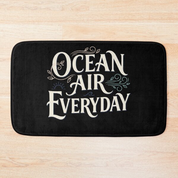 Item preview, Ocean Air Everyday Coastal Typography Quote designed and sold by mood-draftsman.