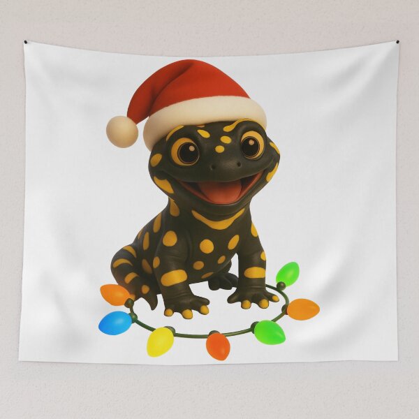 Item preview, Festive Fire Salamander Christmas designed and sold by Sillytoe.