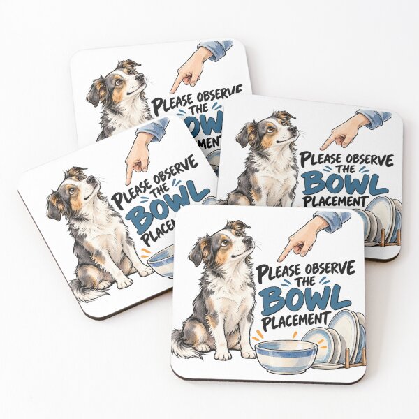 Item preview, Please Observe the Bowl Placement Dog Briefing designed and sold by Chase The Trend.