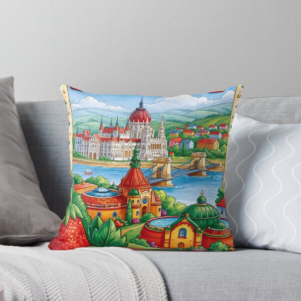 Item preview, Colorful Illustration of Hungary's Iconic Landscape designed and sold by Artessie.