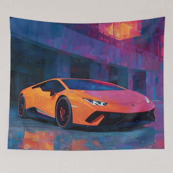 Item preview, Lamborghini Huracan Performante Sports Car Art designed and sold by AutoPopStudio.