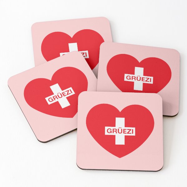 Item preview, Grüezi (Heart / Swiss Flag / Switzerland / Red White) designed and sold by MrFaulbaum.