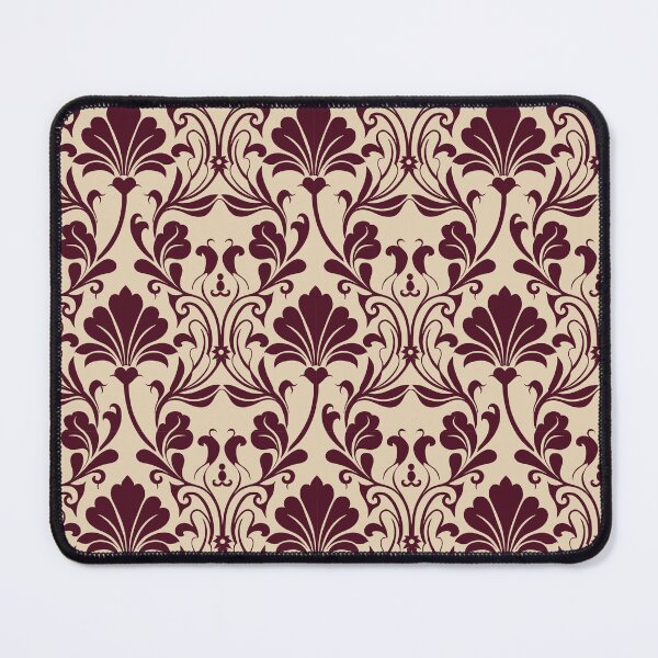 Item preview, Burgundy Cream Damask Floral Seamless Pattern designed and sold by Jyoti Digital Artist.