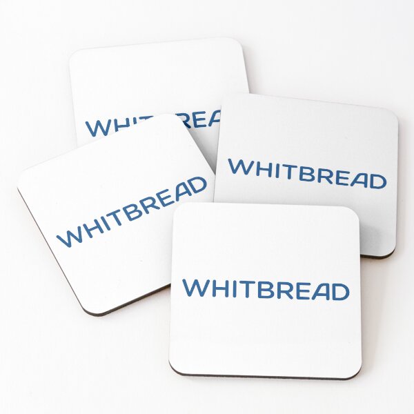Item preview, Logotipo de Whitbread en negrita, con la palabra "Whitbread" en mayúsculas azules sobre fondo blanco. designed and sold by danillariyadi.