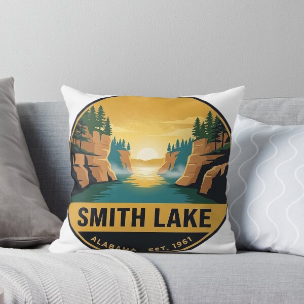 Item preview, Smith Lake Alabama Sunrise Bluffs Vintage Badge Sticker designed and sold by DetourDgn.