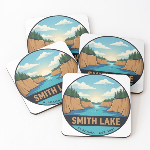 Item preview, Smith Lake Alabama Summer Lake Vintage Badge Sticker designed and sold by DetourDgn.