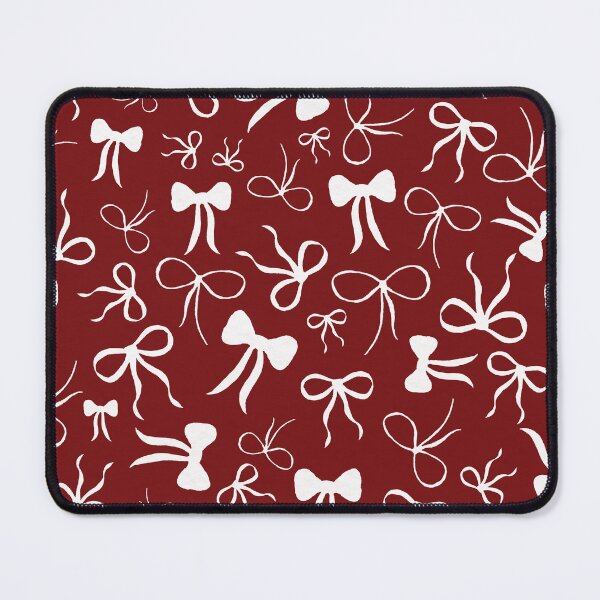 Item preview, Hand-Drawn Bow Silhouettes Cream on Burgundy designed and sold by Designs by christel_treiber.