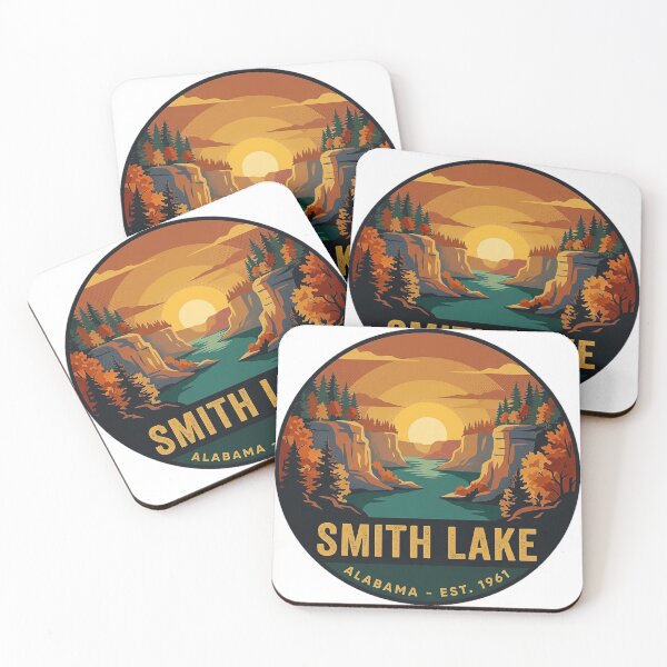 Item preview, Smith Lake Alabama Autumn Bluffs Vintage Badge Sticker designed and sold by DetourDgn.