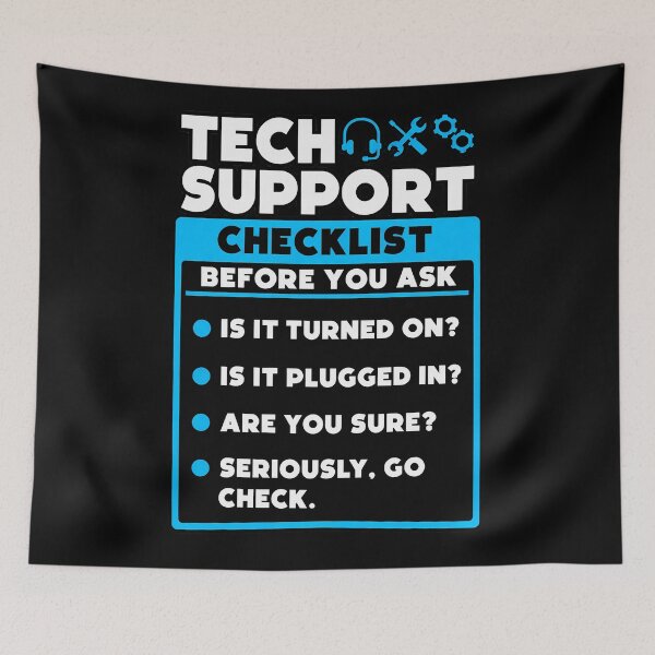 Item preview, Tech Support Checklist Poster designed and sold by lcnsdjstrtry.