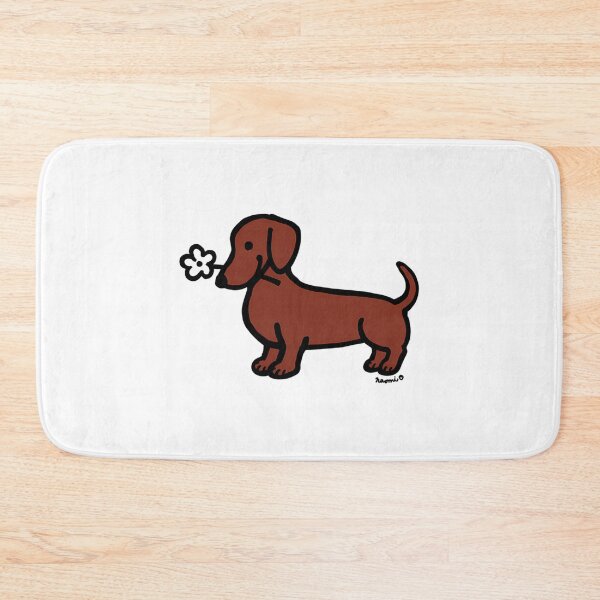Item preview, Red Smooth Dachshund Tiny Flower designed and sold by martinmatale.