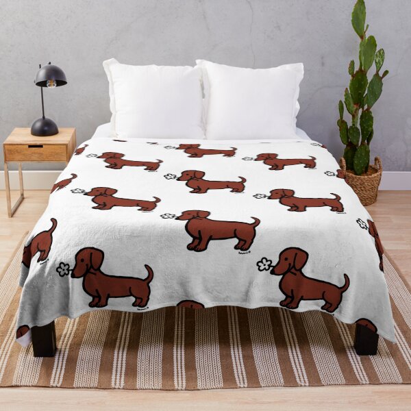 Item preview, Red Smooth Dachshund Tiny Flower designed and sold by martinmatale.