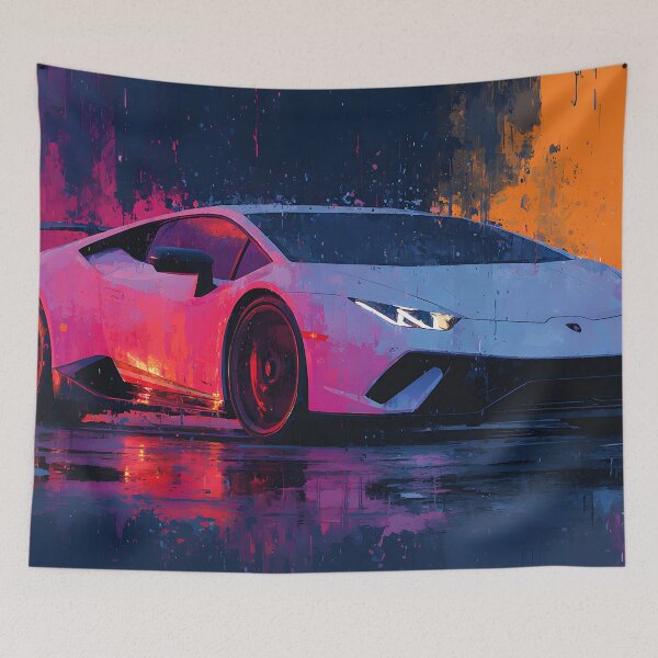 Item preview, Lamborghini Huracan Performante Luxury Car Wall Art designed and sold by AutoPopStudio.
