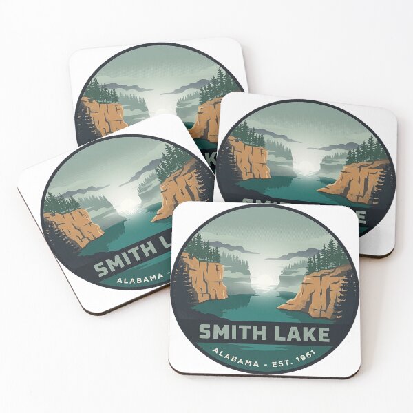Item preview, Smith Lake Alabama Misty Morning Vintage Badge Sticker designed and sold by DetourDgn.