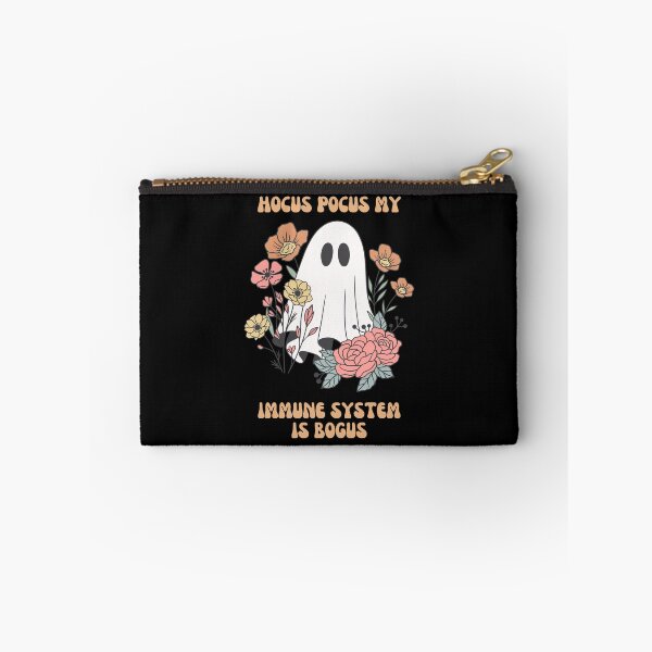 Item preview, Hocus Pocus My Immune System Is Bogus Peach Font Floral Ghost Meme designed and sold by kristy1003.