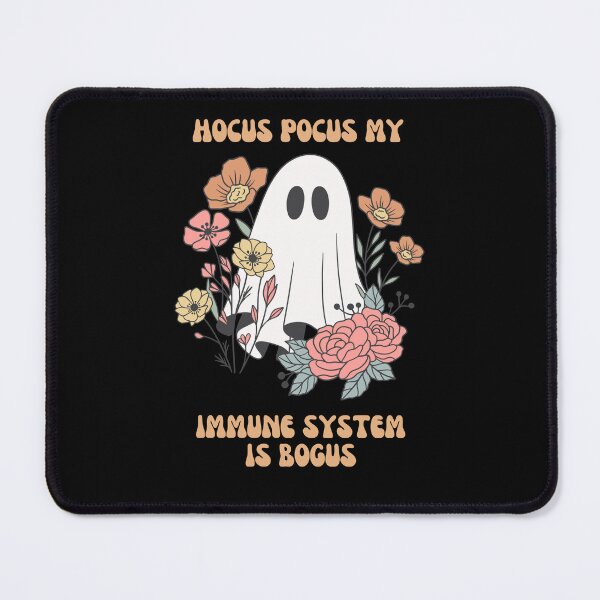 Item preview, Hocus Pocus My Immune System Is Bogus Peach Font Floral Ghost Meme designed and sold by kristy1003.