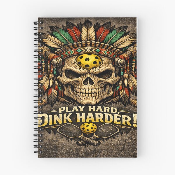 Item preview, Play Hard, Dink Harder – Tribal Pickleball Skull designed and sold by simplehcity.
