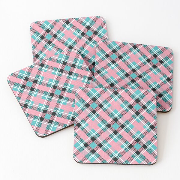 Item preview, Classic Pink Cyan Checkered Fabric Pattern designed and sold by Jeffrey-Jeffrey.
