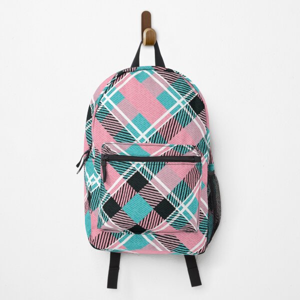 Item preview, Classic Pink Cyan Checkered Fabric Pattern designed and sold by Jeffrey-Jeffrey.