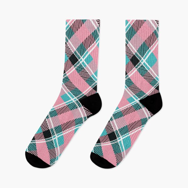 Item preview, Classic Pink Cyan Checkered Fabric Pattern designed and sold by Jeffrey-Jeffrey.