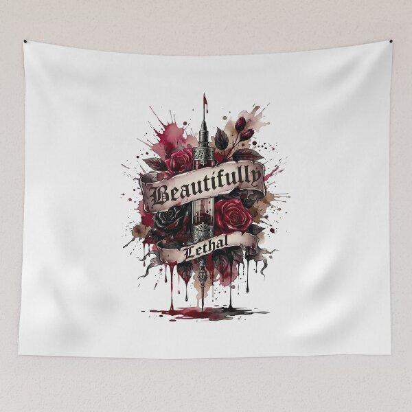 Item preview, Beautifully Lethal – Gothic Medical Syringe, Dark Roses and Tattoo  designed and sold by Art-Arcade6.