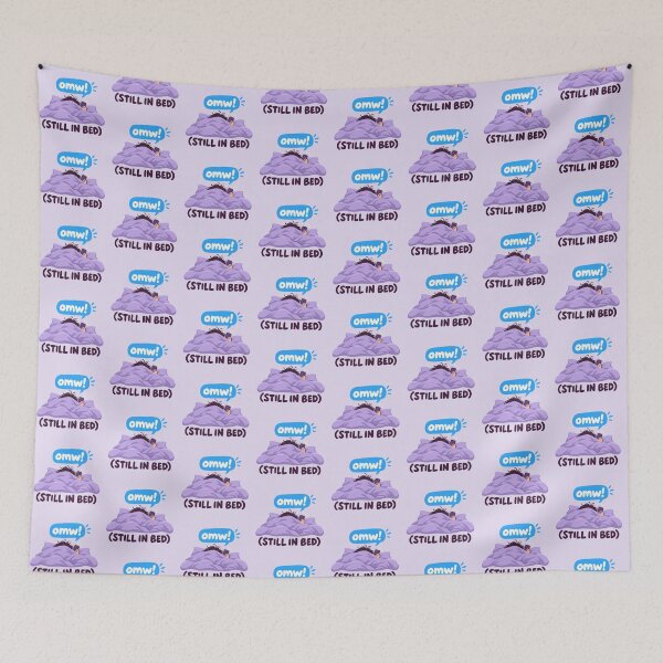 Item preview, Always Late Funny OMW Still In Bed Text Joke designed and sold by Fanverse Merchandise.