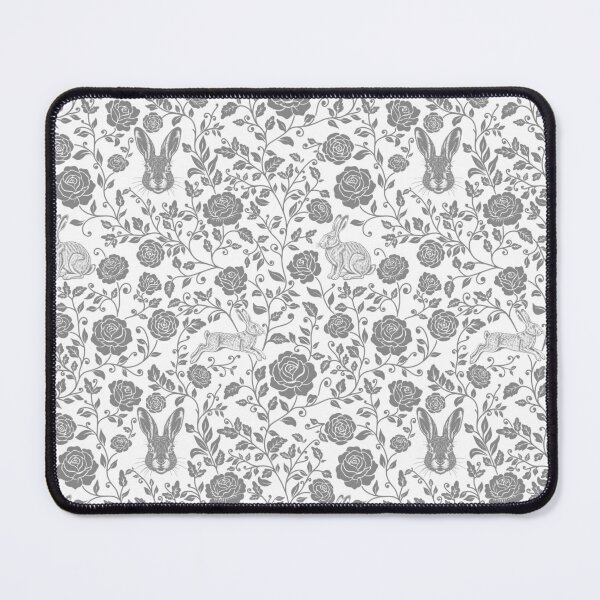 Item preview, Hare Floral Silhouette Botanical Nature Art Grey designed and sold by WildLakePatterns.