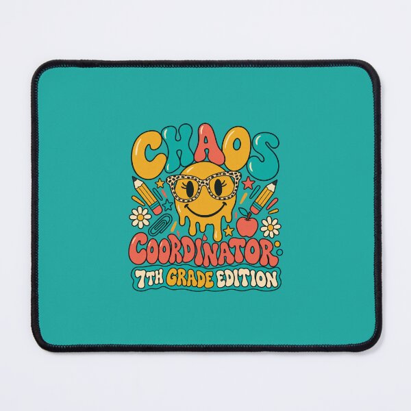 Item preview, Chaos Coordinator 7th Grade Teacher Retro Smiley designed and sold by KAYJAY DESIGNS.