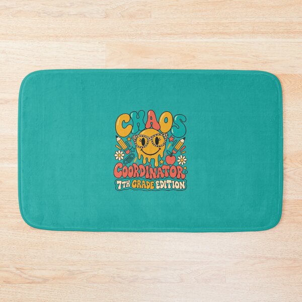 Item preview, Chaos Coordinator 7th Grade Teacher Retro Smiley designed and sold by KAYJAY DESIGNS.
