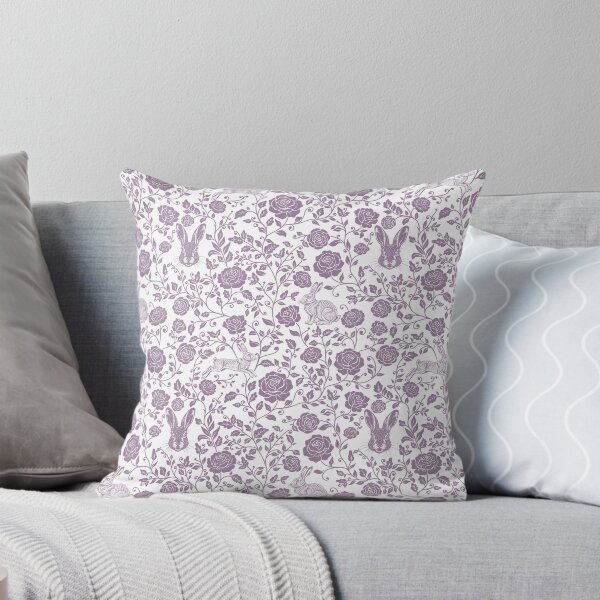 Item preview, Hare Floral Silhouette Botanical Nature Art Lavender designed and sold by WildLakePatterns.