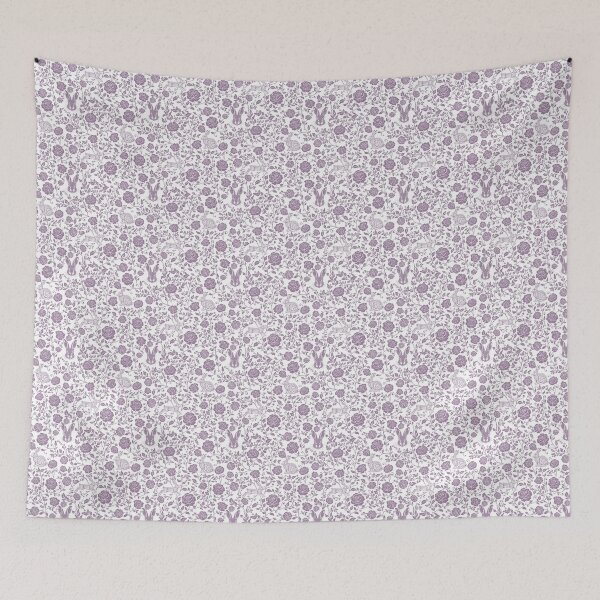 Item preview, Hare Floral Silhouette Botanical Nature Art Lavender designed and sold by WildLakePatterns.