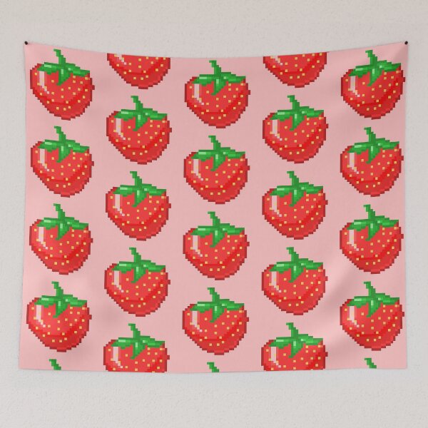 Item preview, Pixel Art Strawberry | Kawaii Fruit Design designed and sold by suawu.