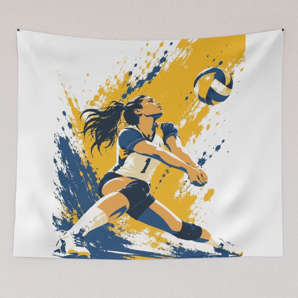 Item preview, Volleyball Art Print, Female Volleyball Player Print, Volleyball Bump Art, Girls Sports Decor, Dynamic Athlete Illustration, Volleyball Gift designed and sold by Studio pod Burom.