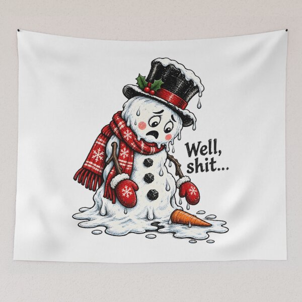 Item preview, Well Shit Snowman, Funny Christmas Snowman Graphic, Sarcastic Holiday designed and sold by Gescosper.