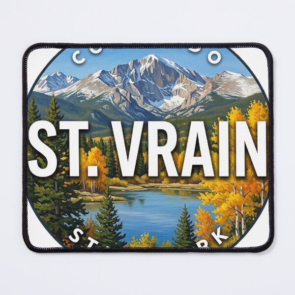 Item preview, St. Vrain State Park Colorado Autumn Gold Round Badge Sticker designed and sold by DetourDgn.