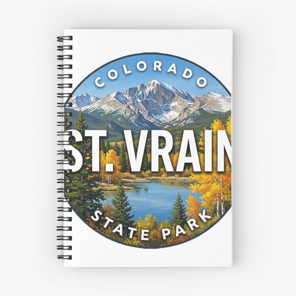Item preview, St. Vrain State Park Colorado Autumn Gold Round Badge Sticker designed and sold by DetourDgn.